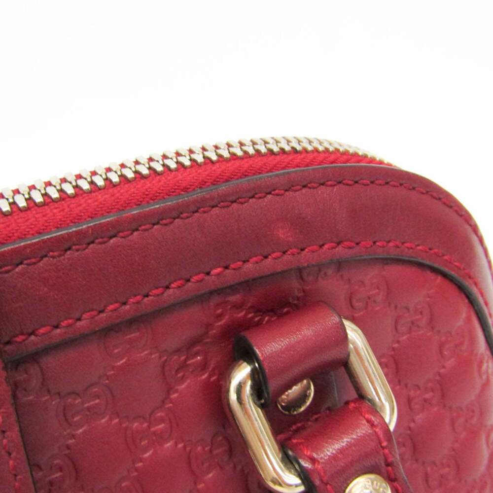 GUCCI Red Leather Shoulder Bag - Picture 10 of 16
